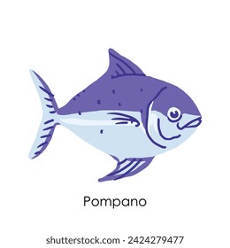 Pompano Edible Salt Water Fish Element