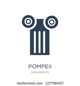 pompeii icon vector on white background, pompeii trendy filled icons from Monuments collection, pompeii vector illustration