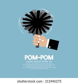 Pom-Pom Of Cheerleader Vector Illustration