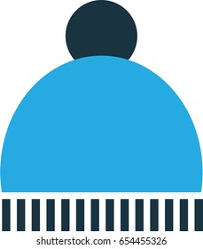 Pompom Colorful Icon Symbol. Premium Quality Isolated Beanie Element In Trendy Style.