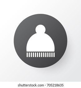 Pompom Icon Symbol. Premium Quality Isolated Beanie Element In Trendy Style.