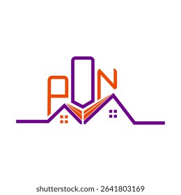 PON Real State logo design, PON simple and modern logo. PON luxurious alphabet design  