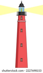 Imagen vectorial del faro de entrada Ponce de León, florida