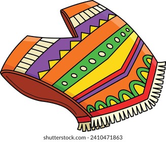 Poncho Cartoon Colored Clipart Illustration