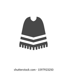 Poncho. Cloak. Simple vector icon. Consumer goods. Commodities.