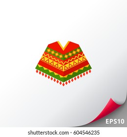 Poncho clothing icon