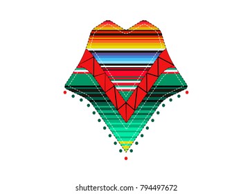 Poncho clothing icon, vector isolated 