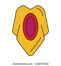 Poncho icon. Cartoon poncho vector icon for web design isolated on white background