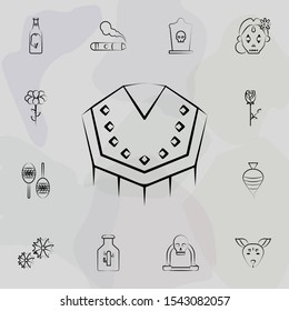 Poncho icon. Dia de muertos icons universal set for web and mobile