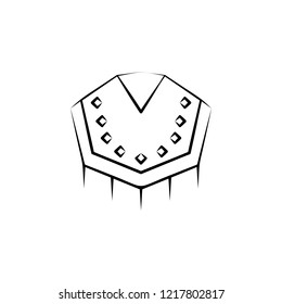 Poncho icon. Element of dia de muertos icon for mobile concept and web apps. Hand drawn Poncho icon can be used for web and mobile