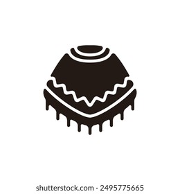 Poncho icon. Flat silhouette version.