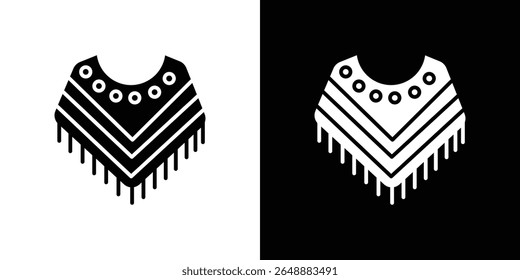 Poncho icon of a flat style vector