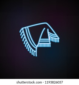 poncho icon in neon style. One of Woman Accessories collection icon can be used for UI, UX