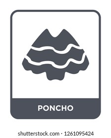poncho icon vector on white background, poncho trendy filled icons from Desert collection, poncho simple element illustration