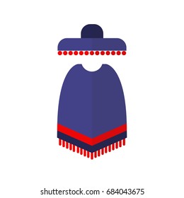poncho and sombrero icon