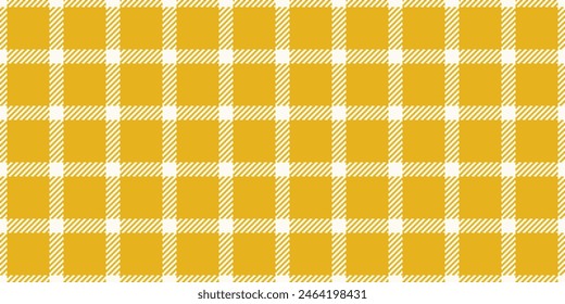 Poncho tartan background pattern, mockup check texture vector. Handmade plaid textile seamless fabric in sea shell and amber color.