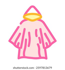 poncho tent ultralight hiking color icon vector. poncho tent ultralight hiking sign. isolated symbol illustration