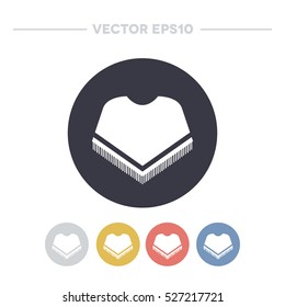 poncho. vector illustration