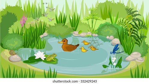  At the pond