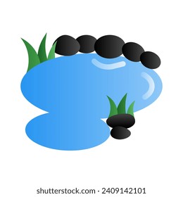 Pond icon vector in gradient fill style with high vector quality suitable for ui and spring season