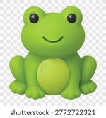 Pond Life and River Animals Vector Icon Set | 3D icon set | frog