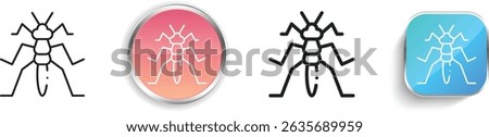 pond skater icon. Thin Linear, Regular and Button Style Design Isolated On White Background