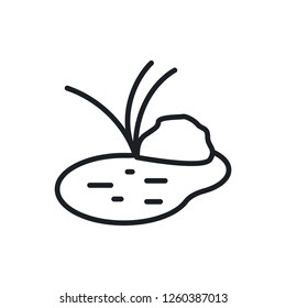 pond vector icon