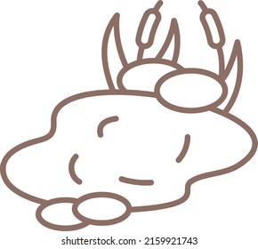 Pond vector icon. Can be used for printing, mobile and web applications.
