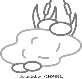 Pond vector icon. Can be used for printing, mobile and web applications.