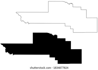 Pondera County, Montana (U.S. county, United States of America, USA, U.S., US) map vector illustration, scribble sketch Pondera map