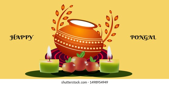 Pongal celebration abstract vector background