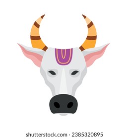 vector de la cara de vaca pongal aislado