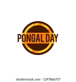 pongal day vector label with graphic holoday element lgo