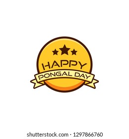 pongal day vector label with graphic holoday element lgo