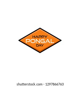 pongal day vector label with graphic holoday element lgo