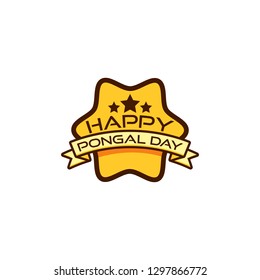 pongal day vector label with graphic holoday element lgo