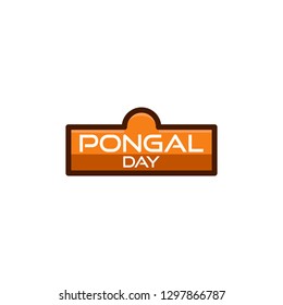 pongal day vector label with graphic holoday element lgo