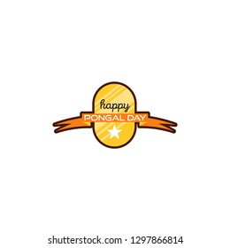 pongal day vector label with graphic holoday element lgo