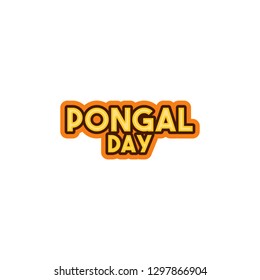 pongal day vector label with graphic holoday element lgo