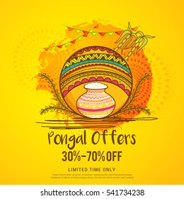Pongal, Banner oder Plakathintergrund.