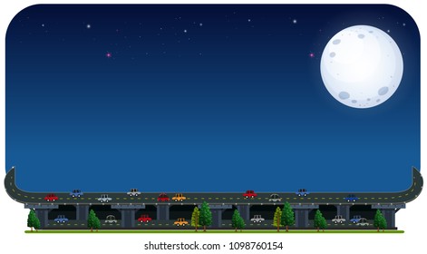 Vista panorámica de la ilustración de la autopista