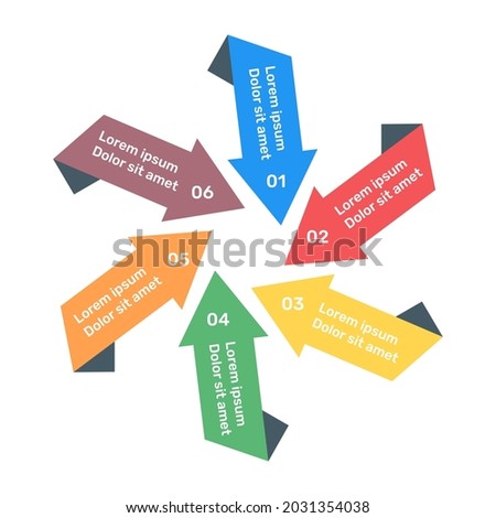 Pont arrows infographic, flat editable icon