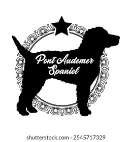 Pont Audemer dog silhouette, dog, dog breeds,  vector, silhouette, logo design, animal, illustration, icon, sign, black, pet