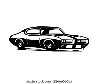 Pontiac GTO Judge car logo. American Muscle Car Graphics. Best for badges, emblems, icons, design stickers, posters, wall art, cards and clothing prints. available in eps 10.