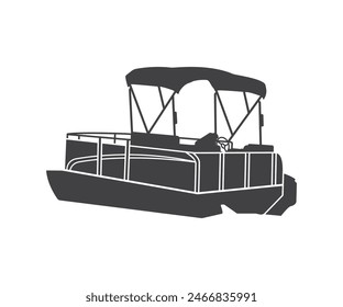 Pontoon Boat, Pontoon Boat Clipart, Pontoon Boat Vector,