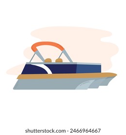 Pontoon boat icon clipart avatar logotype isolated vector illustration