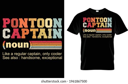 Pontoon Captain Noun T Shirt Design