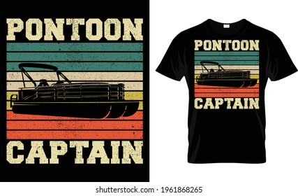 Pontoon Captain T Shirt Design