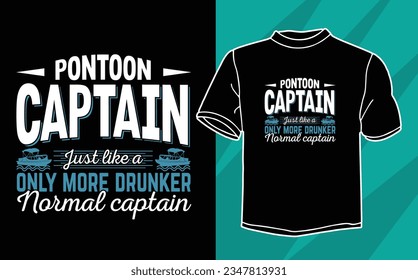 pontoon captain t shirt design