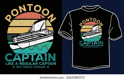 pontoon captain t shirt design